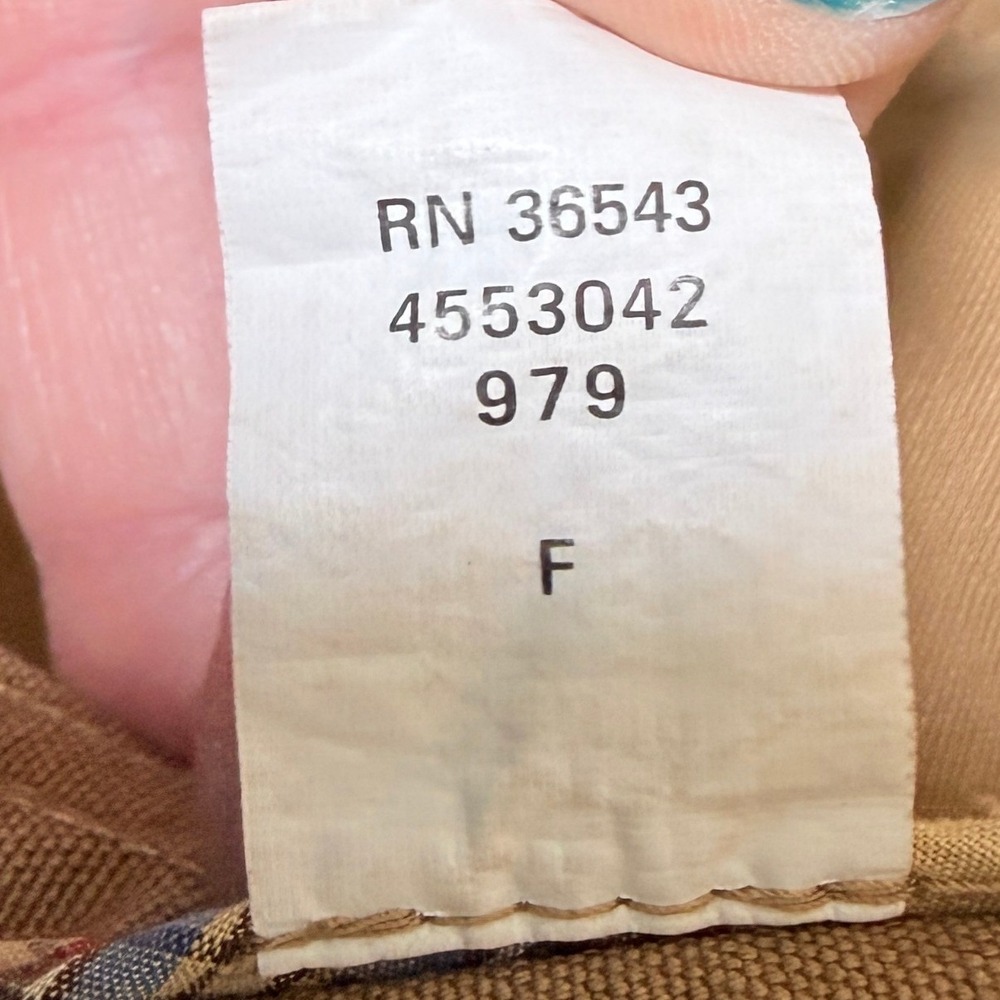 IZOD Mens Tan Khaki Cotton Canvas Blazer Chore Jacket Plaid Lined Large 4553042 - Picture 6 of 12